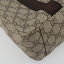 GUCCI GG Supreme Tote Tas PVC Beige Zilver 141976 Auth bs28870-6