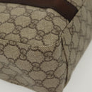 GUCCI GG Supreme Tote Bag PVC Beige Silver 141976 Auth bs28870-12