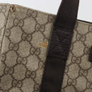 GUCCI GG Supreme Tote Tas PVC Beige Zilver 141976 Auth bs28870-18