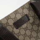 GUCCI GG Supreme Tote Tas PVC Beige Zilver 141976 Auth bs28870-20