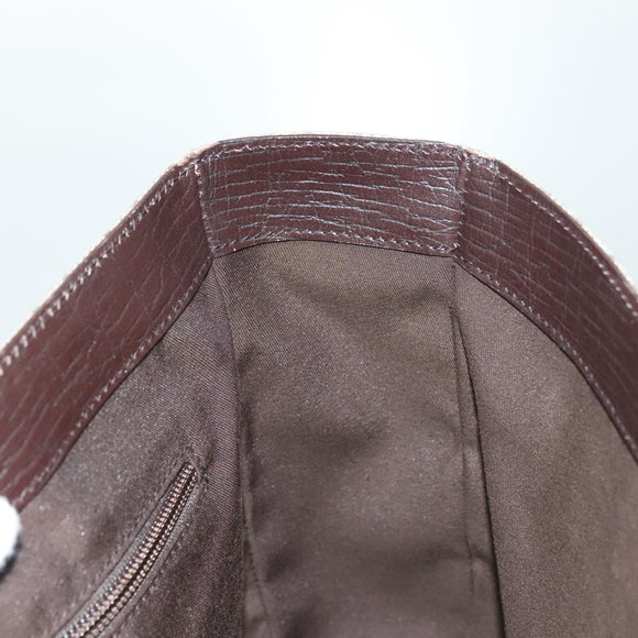 GUCCI GG Supreme Tote Bag PVC Beige Silver 141976 Auth bs28870