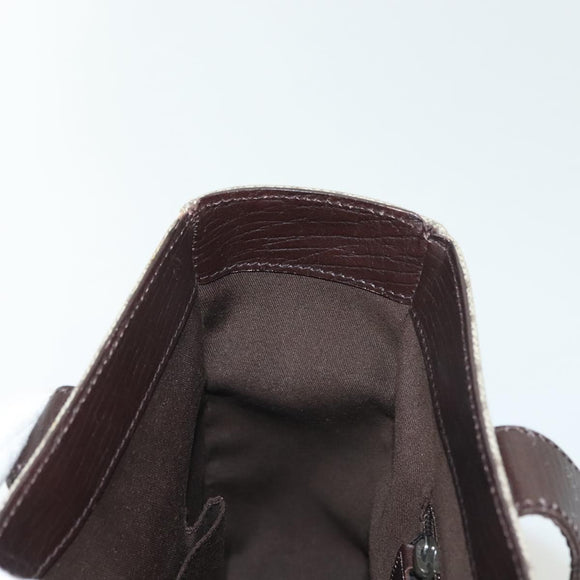 GUCCI GG Supreme Tote Bag PVC Beige Silver 141976 Auth bs28870