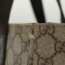 GUCCI GG Supreme Tote Bag PVC Beige Silver 141976 Auth bs28870-5