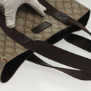 GUCCI GG Supreme Tote Bag PVC Beige Silver 141976 Auth bs28870-7