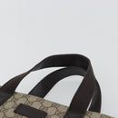 GUCCI GG Supreme Tote Tas PVC Beige Zilver 141976 Auth bs28870-8