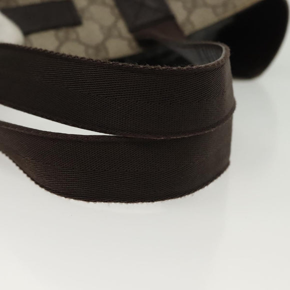 GUCCI GG Supreme Tote Bag PVC Beige Silver 141976 Auth bs28870