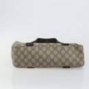 GUCCI GG Supreme Tote Tas PVC Beige Zilver 141976 Auth bs28870-9