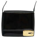 GUCCI Shoulder Bag Enamel Black Gold 0001 3444 1812 Auth bs28872-13