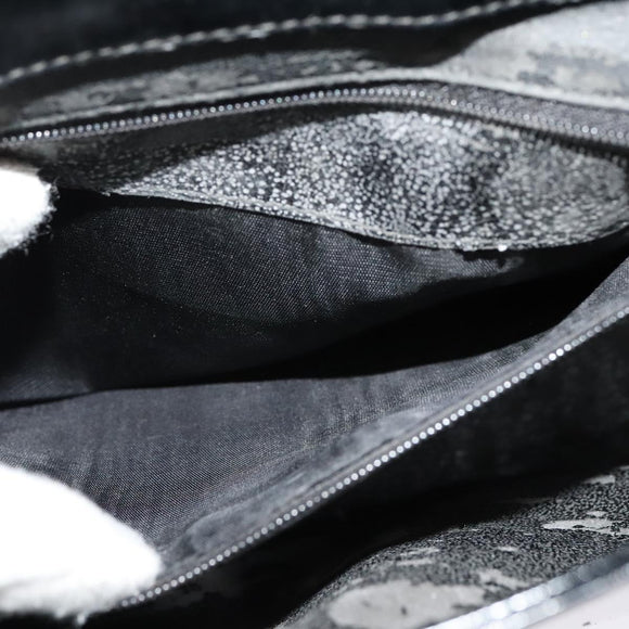 GUCCI Shoulder Bag Enamel Black Gold 0001 3444 1812 Auth bs28872