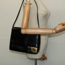 GUCCI Shoulder Bag Enamel Black Gold 0001 3444 1812 Auth bs28872-23