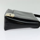 GUCCI Shoulder Bag Enamel Black Gold 0001 3444 1812 Auth bs28872-4