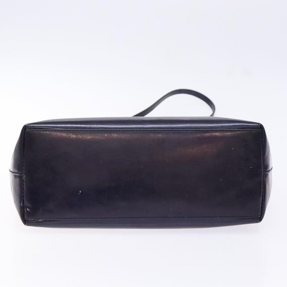 GUCCI Shoulder Bag Enamel Navy Silver Auth bs28873