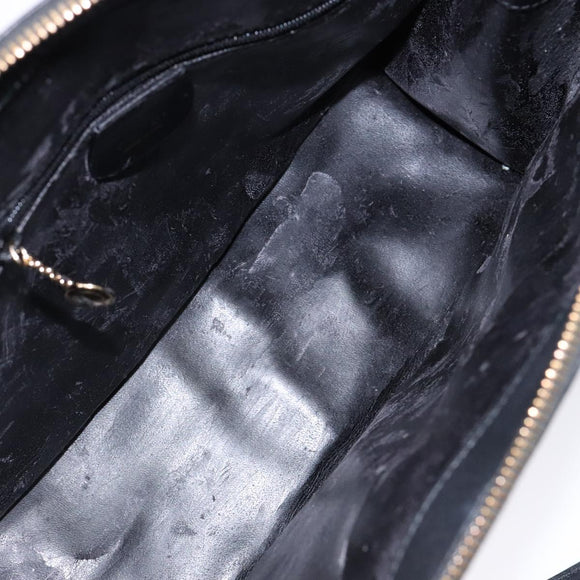 GUCCI Shoulder Bag Leather Black Gold 002 1998 0346 Auth bs28875