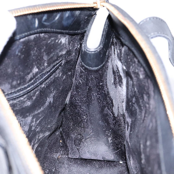 GUCCI Shoulder Bag Leather Black Gold 002 1998 0346 Auth bs28875