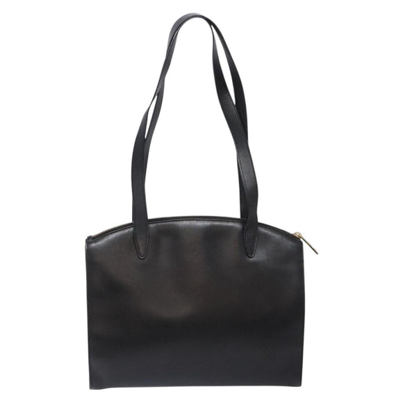 GUCCI Shoulder Bag Leather Black Gold 002 1998 0346 Auth bs28875