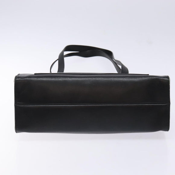 GUCCI Shoulder Bag Leather Black Gold 002 1998 0346 Auth bs28875