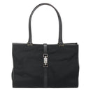 GUCCI Jackie Shoulder Bag Nylon Leather Black Silver 002 1074 Auth bs28878-2