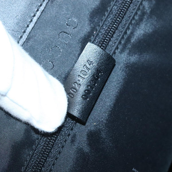 GUCCI Jackie Shoulder Bag Nylon Leather Black Silver 002 1074 Auth bs28878