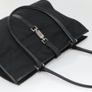 GUCCI Jackie Shoulder Bag Nylon Leather Black Silver 002 1074 Auth bs28878-6