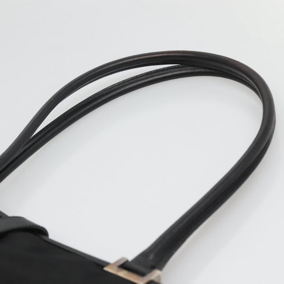 GUCCI Jackie Shoulder Bag Nylon Leather Black Silver 002 1074 Auth bs28878