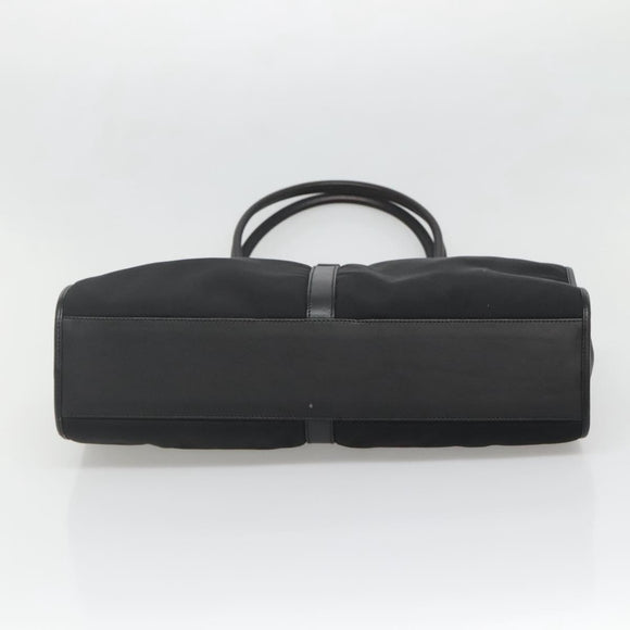 GUCCI Jackie Shoulder Bag Nylon Leather Black Silver 002 1074 Auth bs28878