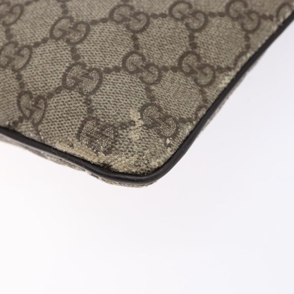 GUCCI GG Supreme Shoulder Bag PVC Beige Gold 141626 Auth bs28880