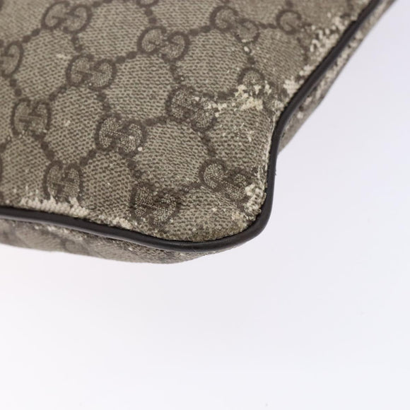 GUCCI GG Supreme Shoulder Bag PVC Beige Gold 141626 Auth bs28880