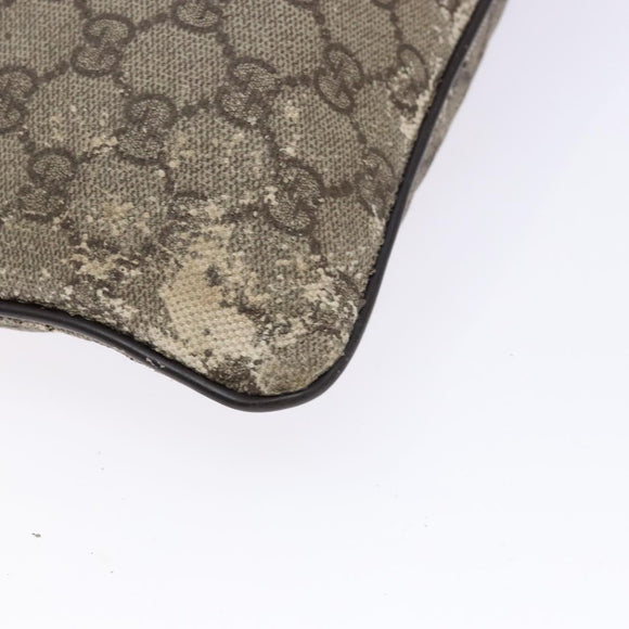 GUCCI GG Supreme Shoulder Bag PVC Beige Gold 141626 Auth bs28880