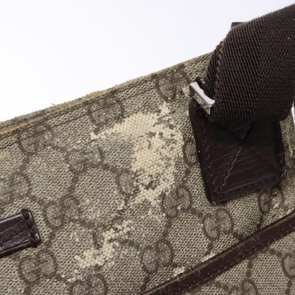 GUCCI GG Supreme Shoulder Bag PVC Beige Gold 141626 Auth bs28880