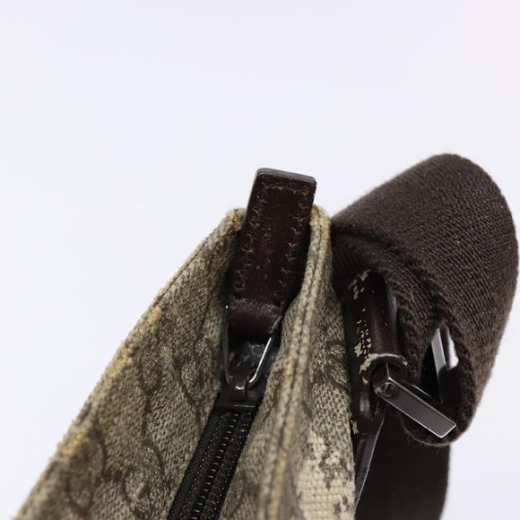 GUCCI GG Supreme Shoulder Bag PVC Beige Gold 141626 Auth bs28880