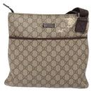 GUCCI GG Supreme Shoulder Bag PVC Beige Gold 141626 Auth bs28880-13