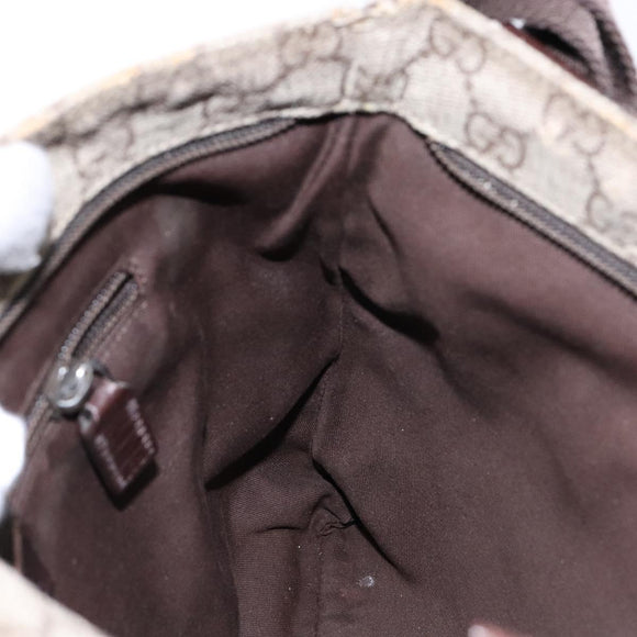 GUCCI GG Supreme Shoulder Bag PVC Beige Gold 141626 Auth bs28880