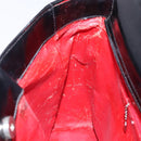 GUCCI Hand Bag Enamel Black Silver 002 2865 1313 Auth bs28882-21