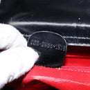 GUCCI Hand Bag Enamel Black Silver 002 2865 1313 Auth bs28882-12