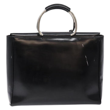 GUCCI Hand Bag Enamel Black Silver 002 2865 1313 Auth bs28882 - 0