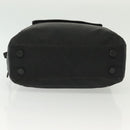 PRADA Hand Bag Nylon Leather Black Silver Auth bs28884-5