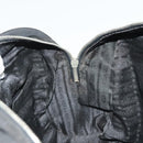 PRADA Hand Bag Nylon Leather Black Silver Auth bs28884-21