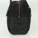 PRADA Hand Bag Nylon Leather Black Silver Auth bs28884-4