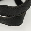 PRADA Hand Bag Nylon Leather Black Silver Auth bs28884-8