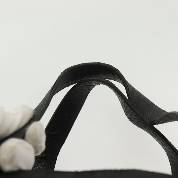 PRADA Hand Bag Nylon Leather Black Silver Auth bs28884