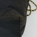 PRADA Chain Shoulder Bag Nylon Navy Gold Auth bs28886-14