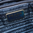 PRADA Chain Shoulder Bag Nylon Navy Gold Auth bs28886-10