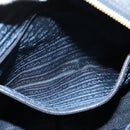 PRADA Chain Shoulder Bag Nylon Navy Gold Auth bs28886-20