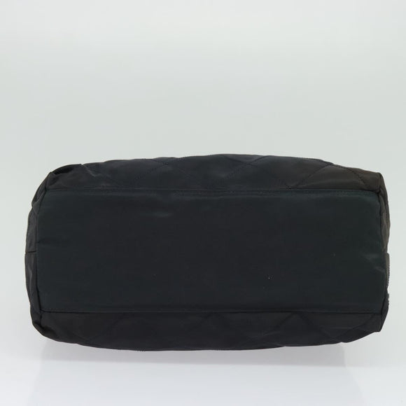 PRADA Chain Shoulder Bag Nylon Navy Gold Auth bs28886