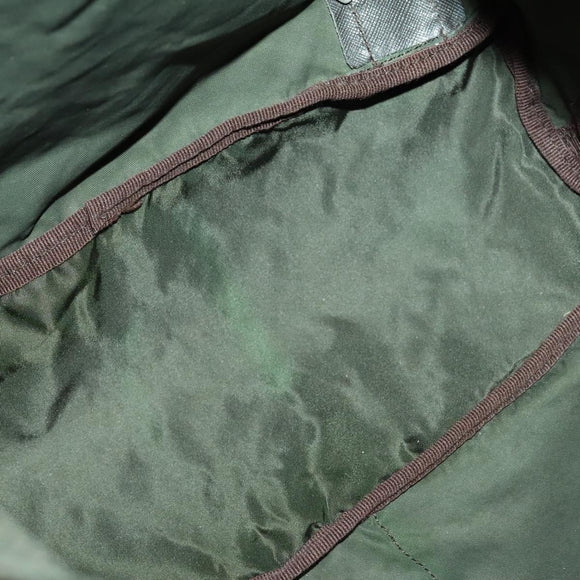 PRADA Backpack Nylon Khaki Silver Auth bs28888