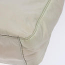 PRADA Tote Bag Nylon White Silver Auth bs28890-14