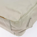 PRADA Tote Bag Nylon White Silver Auth bs28890-16