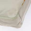 PRADA Tote Bag Nylon White Silver Auth bs28890-17