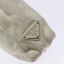 PRADA Tote Bag Nylon White Silver Auth bs28890-18