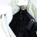 PRADA Tote Bag Nylon White Silver Auth bs28890-21
